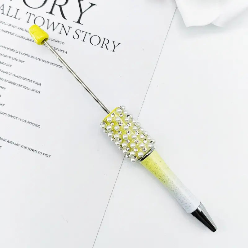 New Style Beadable Pens with Rhinestones and Flatback Pearls Ballpoint Pen