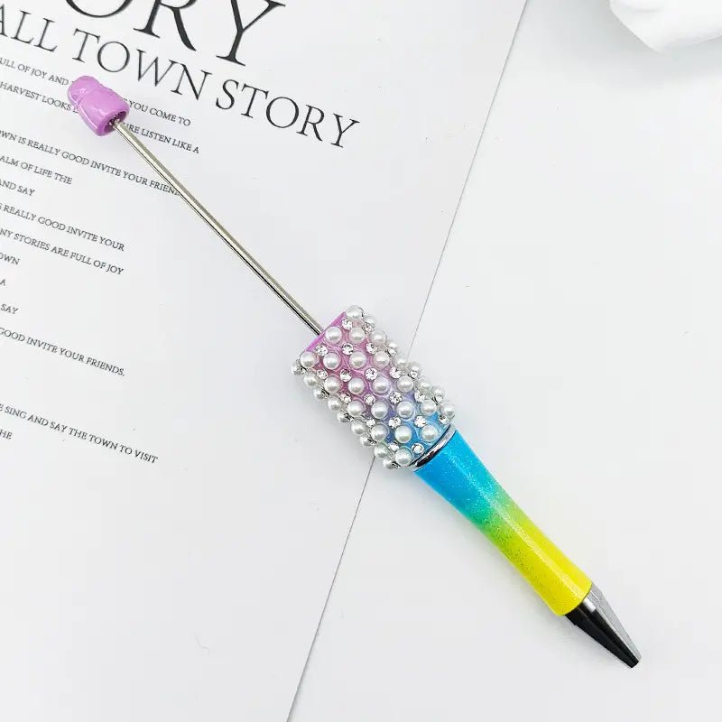 New Style Beadable Pens with Rhinestones and Flatback Pearls Ballpoint Pen