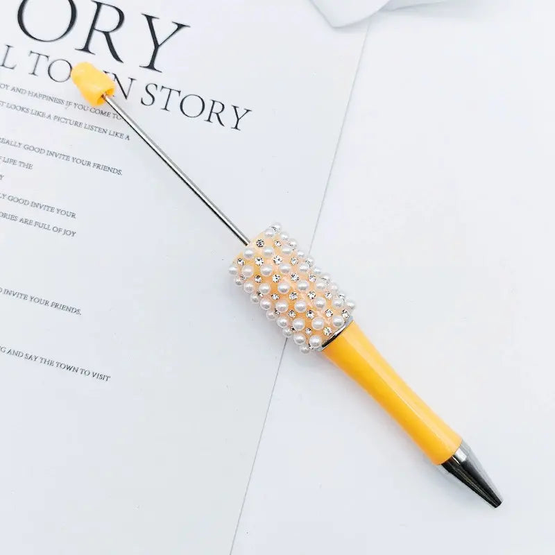 New Style Beadable Pens with Rhinestones and Flatback Pearls Ballpoint Pen