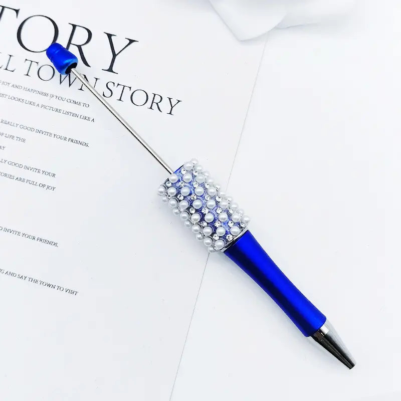 New Style Beadable Pens with Rhinestones and Flatback Pearls Ballpoint Pen