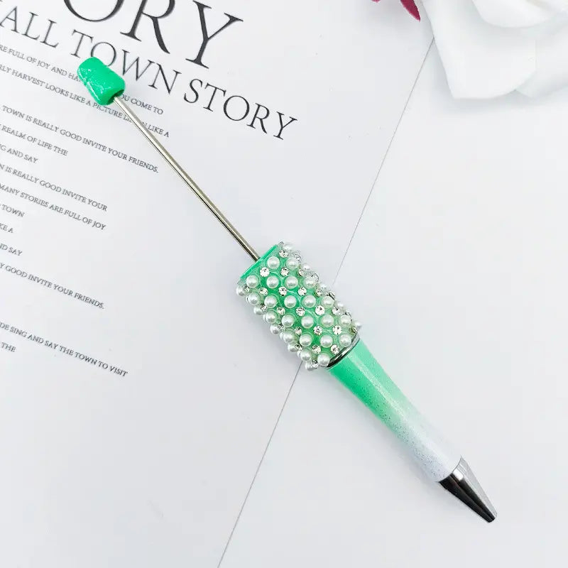 New Style Beadable Pens with Rhinestones and Flatback Pearls Ballpoint Pen
