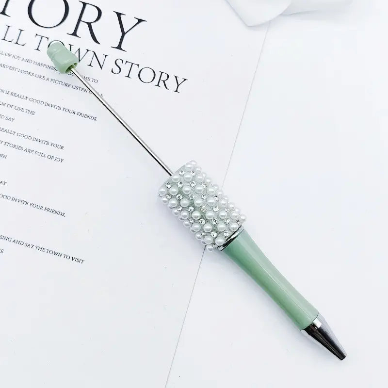New Style Beadable Pens with Rhinestones and Flatback Pearls Ballpoint Pen