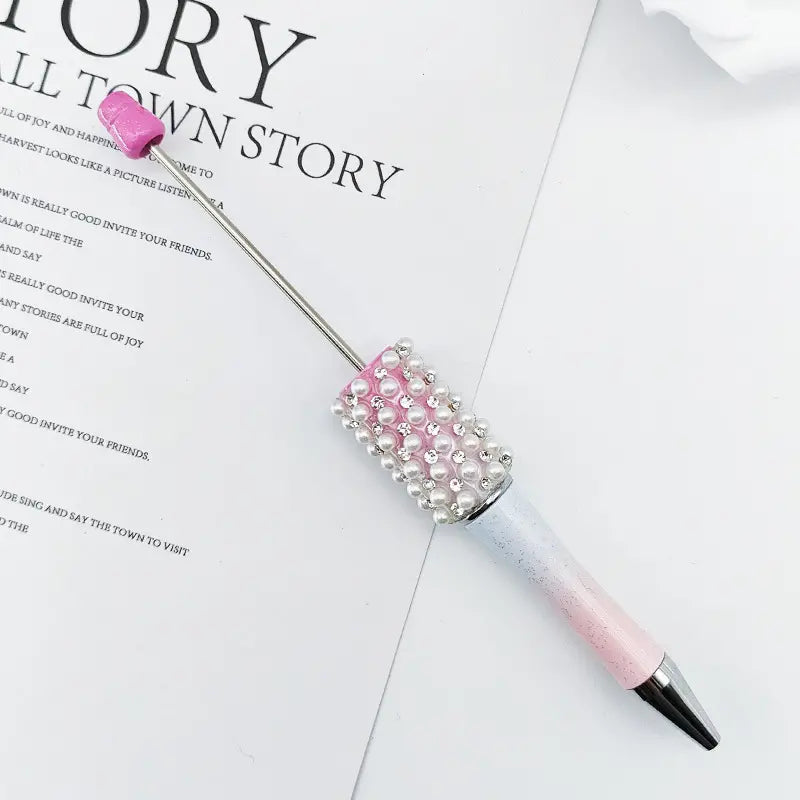 New Style Beadable Pens with Rhinestones and Flatback Pearls Ballpoint Pen