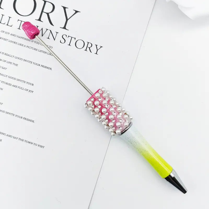 New Style Beadable Pens with Rhinestones and Flatback Pearls Ballpoint Pen