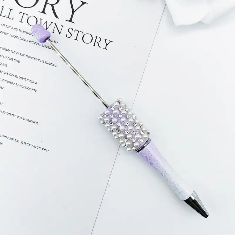 New Style Beadable Pens with Rhinestones and Flatback Pearls Ballpoint Pen
