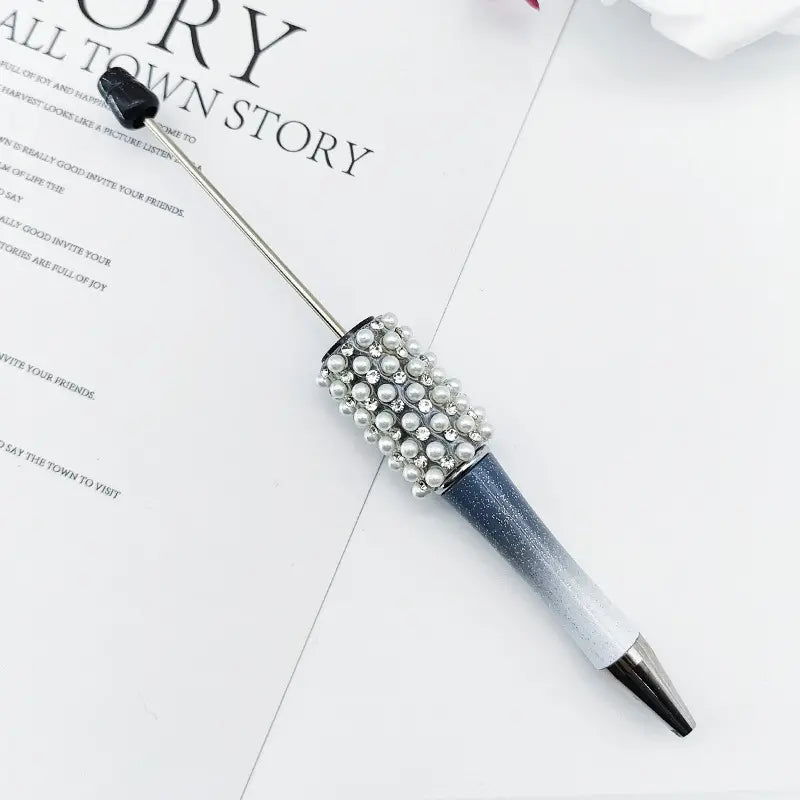 New Style Beadable Pens with Rhinestones and Flatback Pearls Ballpoint Pen