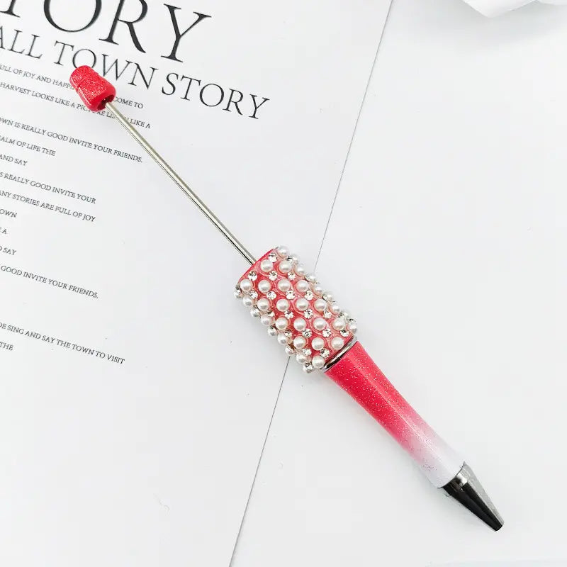 New Style Beadable Pens with Rhinestones and Flatback Pearls Ballpoint Pen