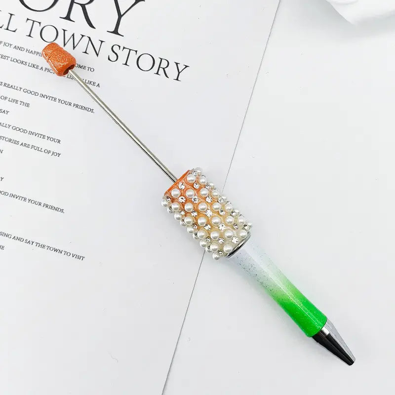 New Style Beadable Pens with Rhinestones and Flatback Pearls Ballpoint Pen