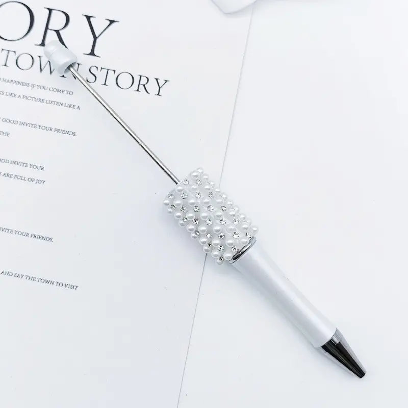 New Style Beadable Pens with Rhinestones and Flatback Pearls Ballpoint Pen