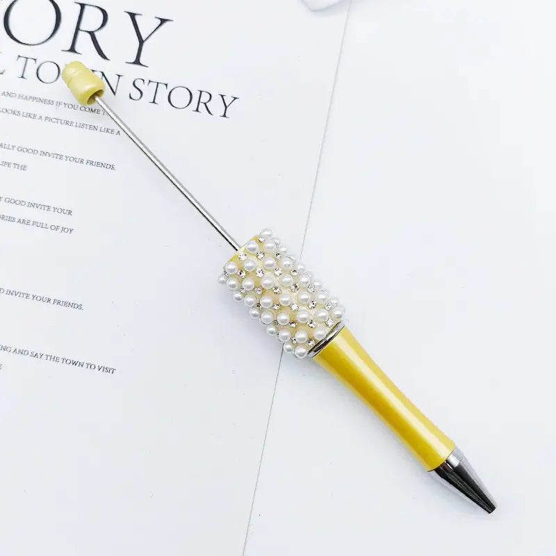 New Style Beadable Pens with Rhinestones and Flatback Pearls Ballpoint Pen