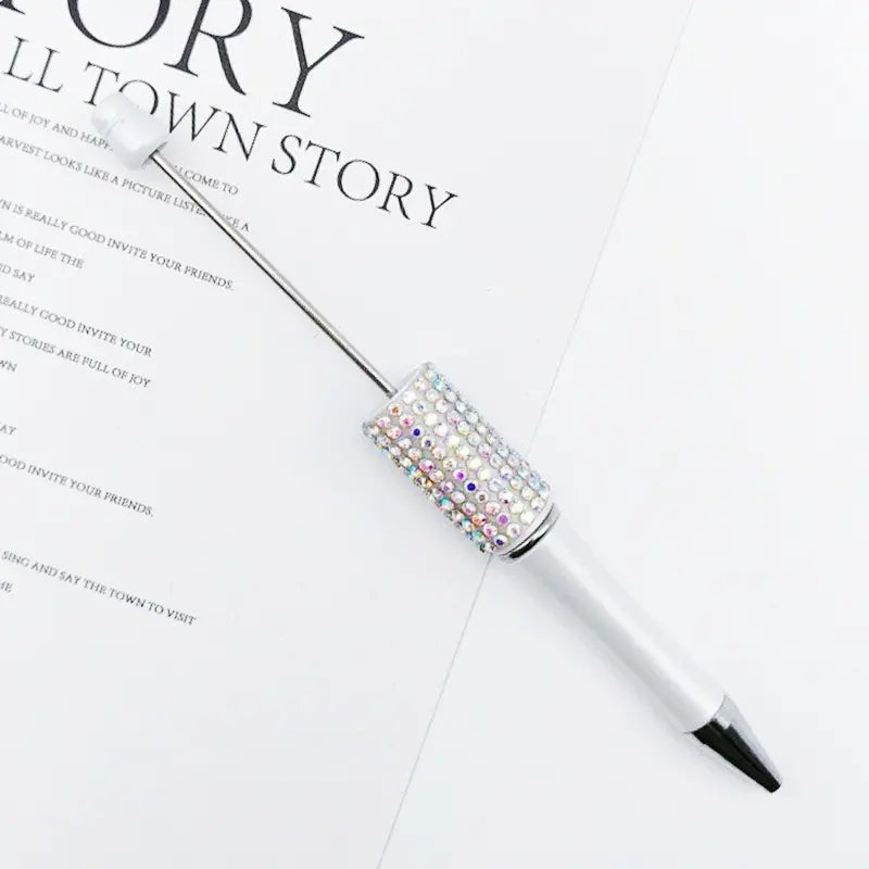 Beadable Pens in Ombre and Solid Colors with Ombre Colored Rhinestones