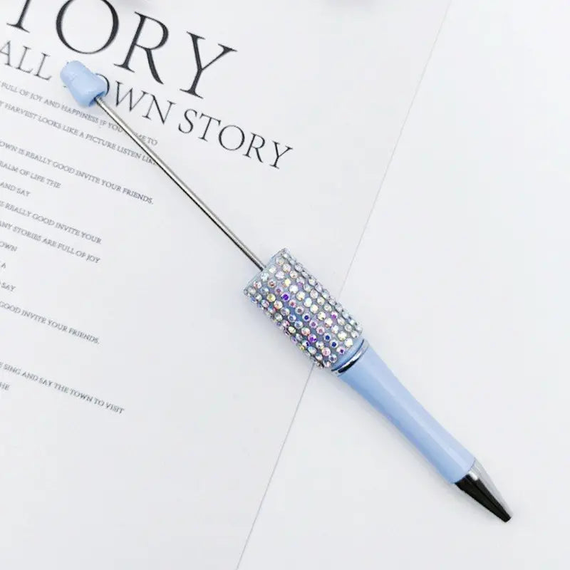Beadable Pens in Ombre and Solid Colors with Ombre Colored Rhinestones