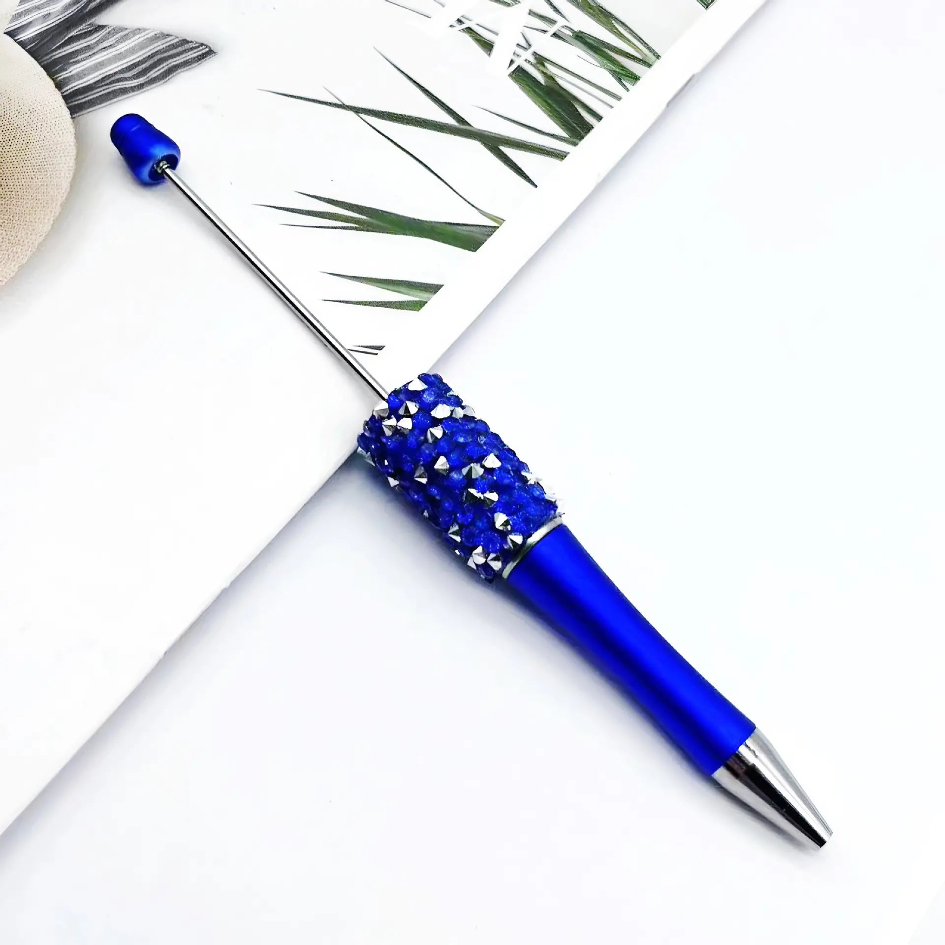 DIY Beadable Pens with Cone Shape Rhinestones in Solid and Metallic Colors