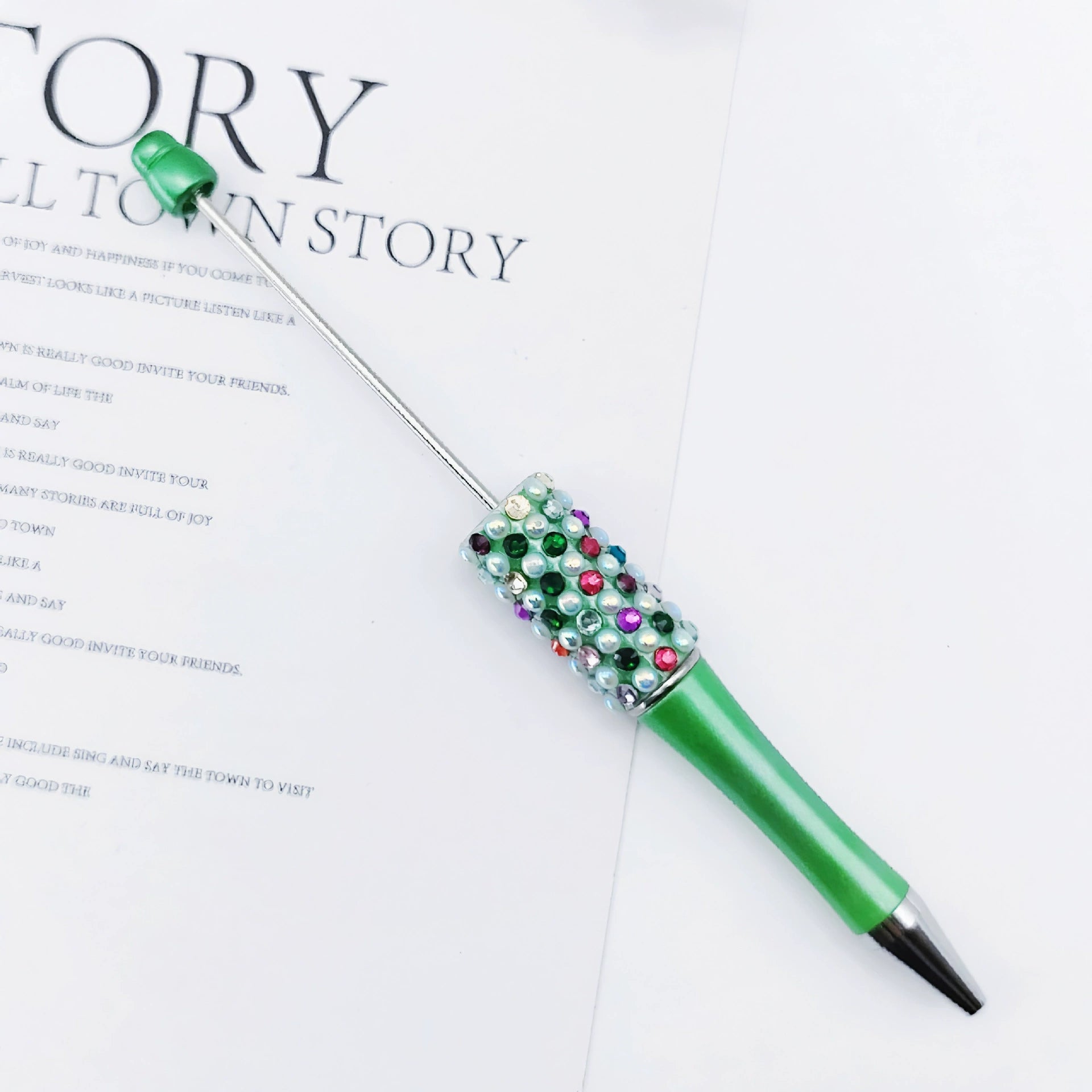 Bling Bling Multicolor Beadable Pens with Diamond and Pearls