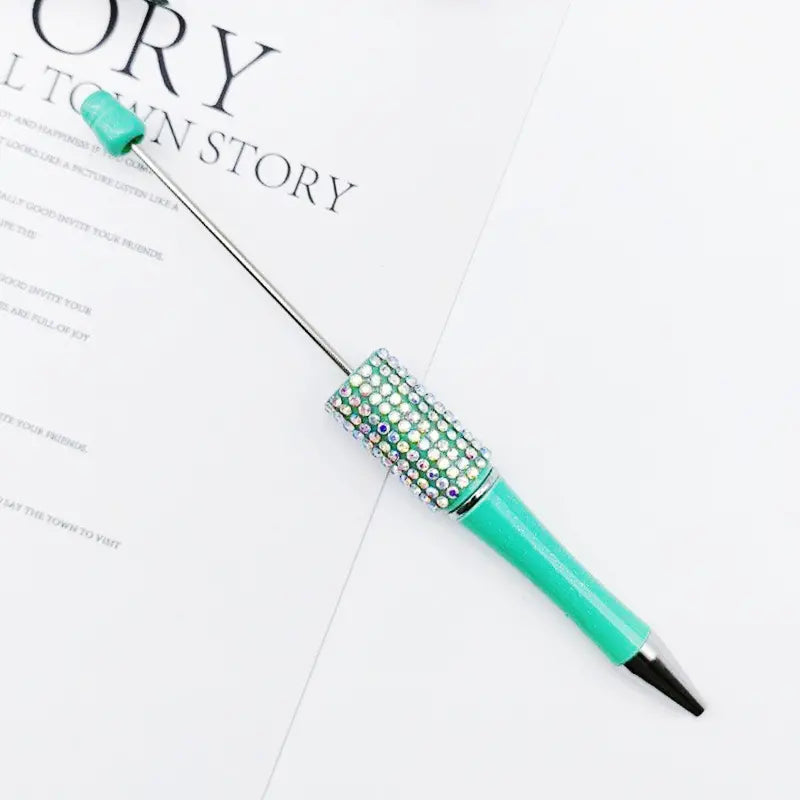 Beadable Pens in Ombre and Solid Colors with Ombre Colored Rhinestones
