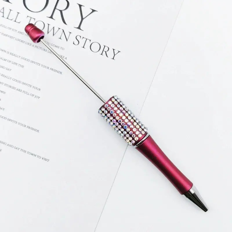 Beadable Pens in Ombre and Solid Colors with Ombre Colored Rhinestones