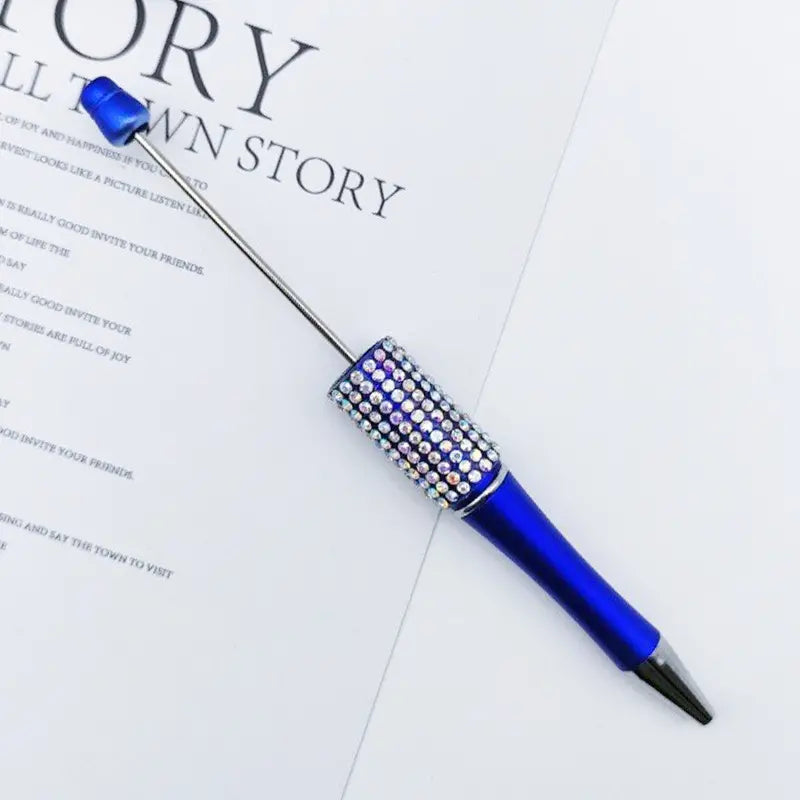 Beadable Pens in Ombre and Solid Colors with Ombre Colored Rhinestones