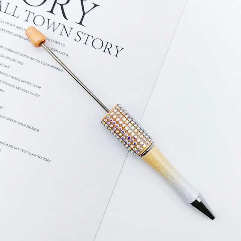 Beadable Pens in Ombre and Solid Colors with Ombre Colored Rhinestones