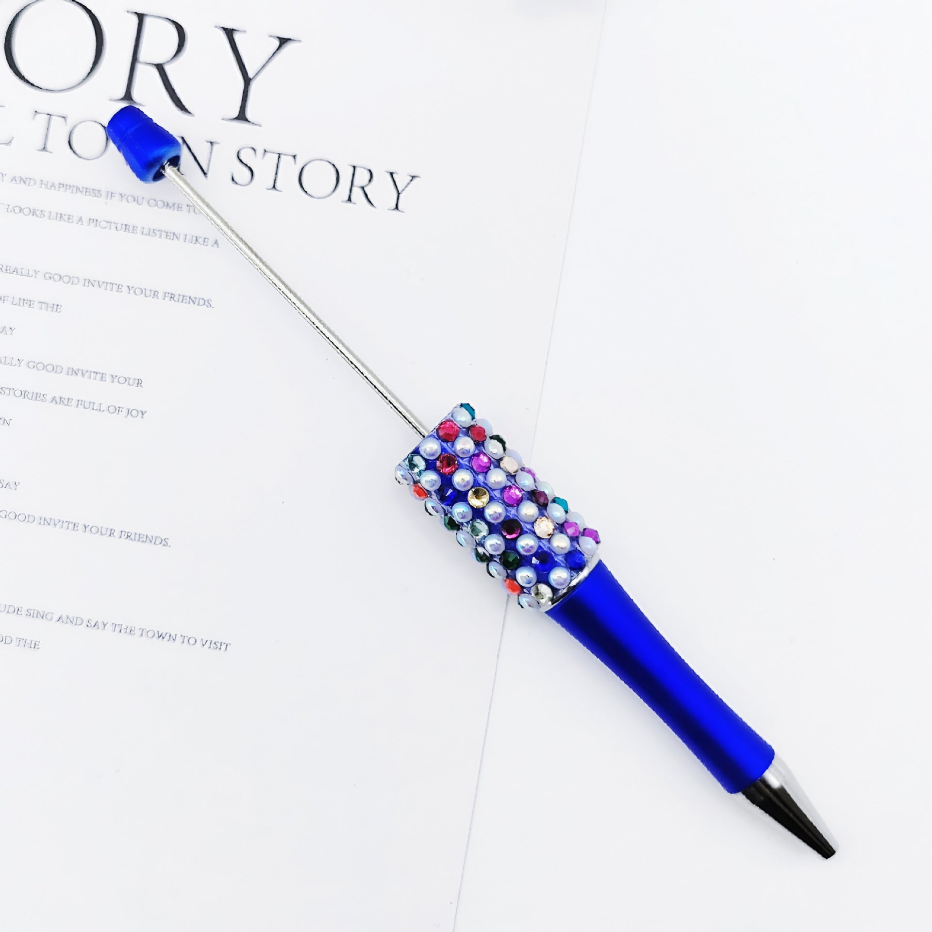 Bling Bling Multicolor Beadable Pens with Diamond and Pearls
