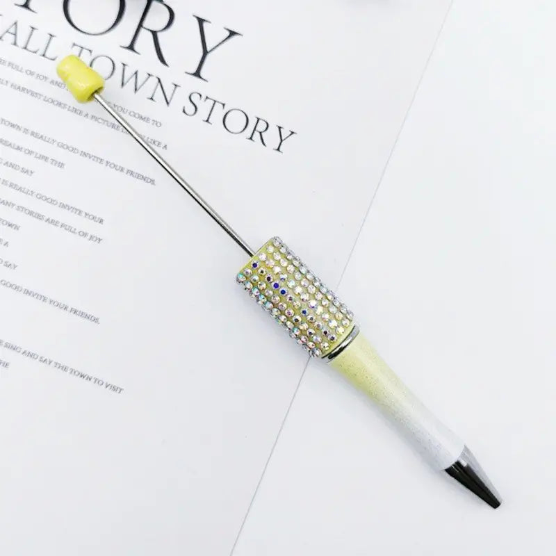 Beadable Pens in Ombre and Solid Colors with Ombre Colored Rhinestones