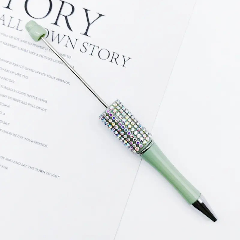 Beadable Pens in Ombre and Solid Colors with Ombre Colored Rhinestones