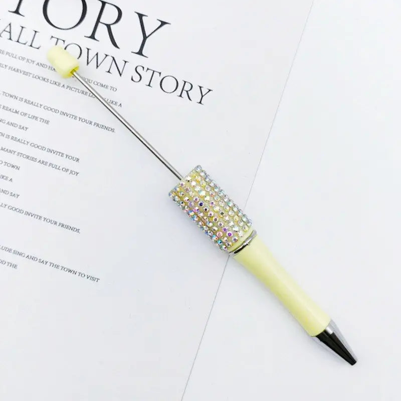 Beadable Pens in Ombre and Solid Colors with Ombre Colored Rhinestones