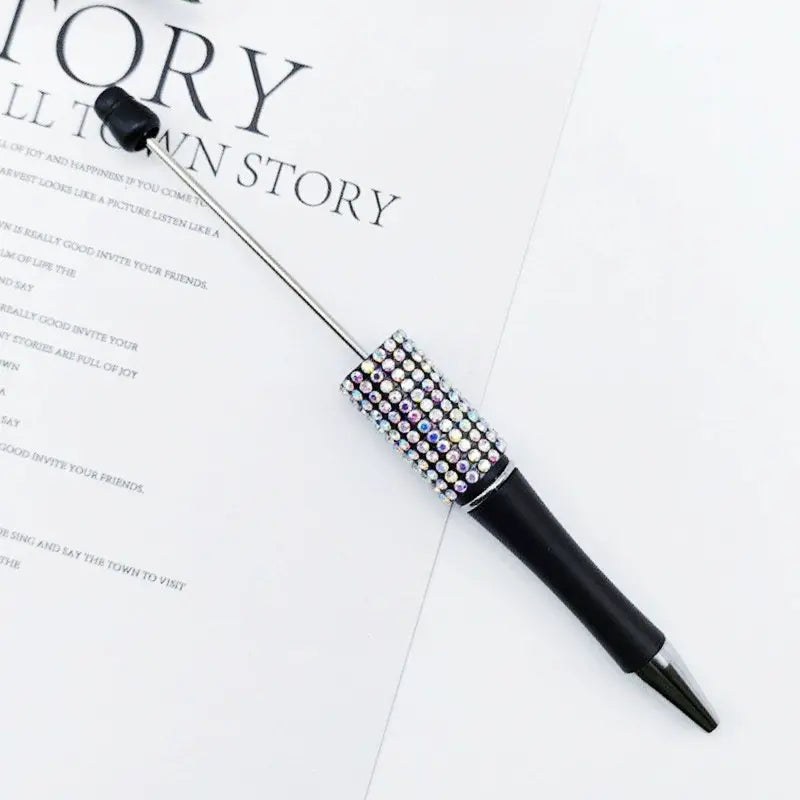 Beadable Pens in Ombre and Solid Colors with Ombre Colored Rhinestones