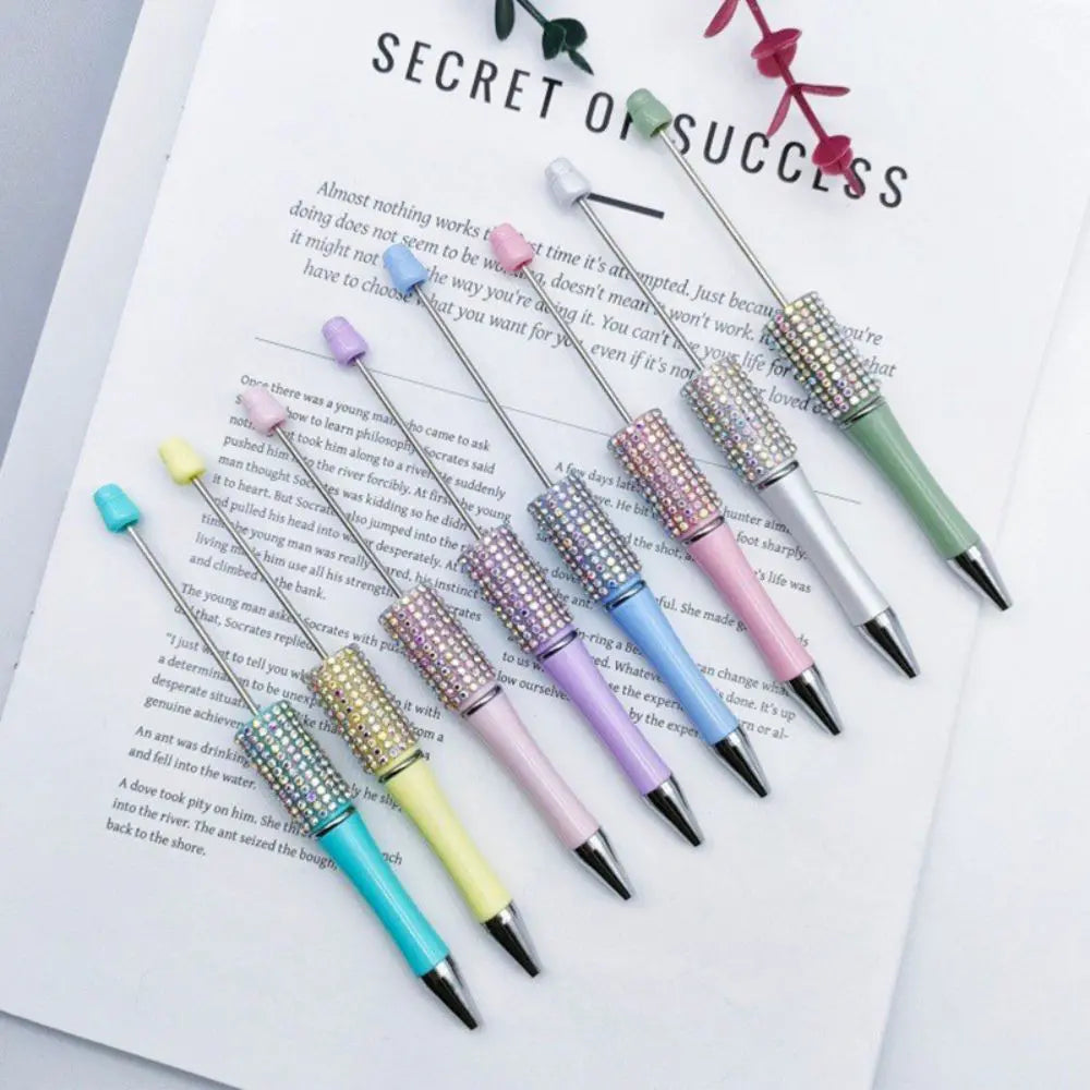 Beadable Pens in Ombre and Solid Colors with Ombre Colored Rhinestones