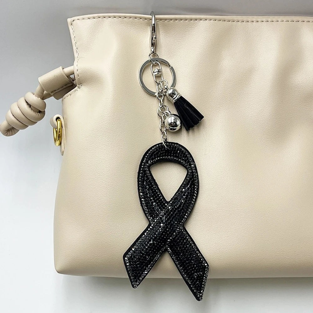 Ribbon Rhinestone Keychain for DIY
