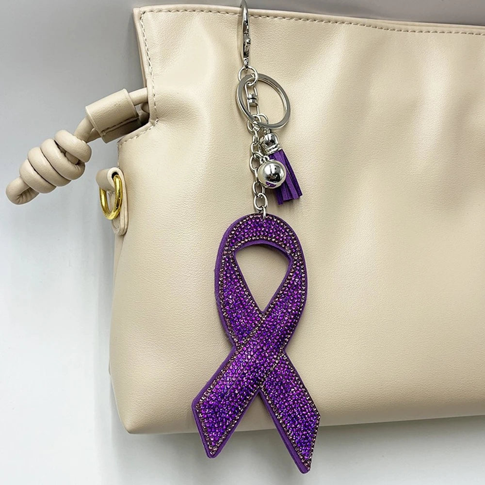 Ribbon Rhinestone Keychain for DIY