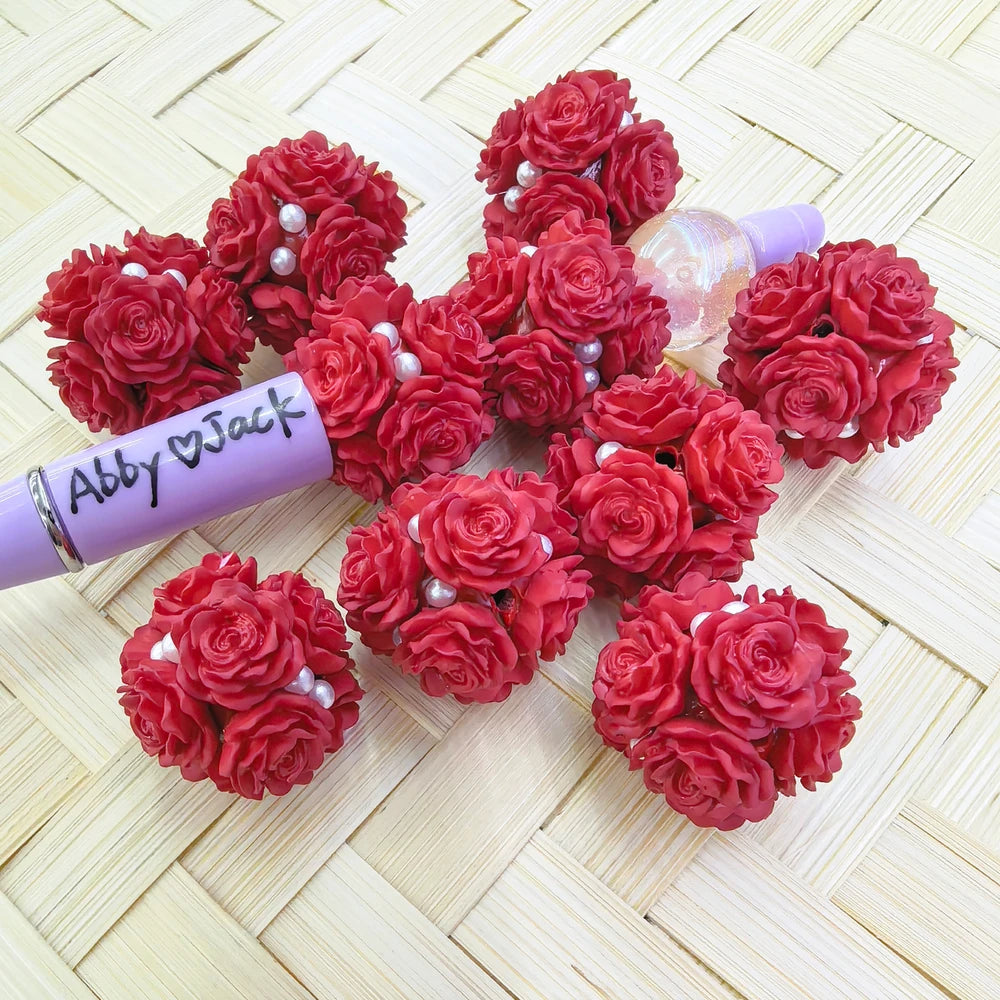 Roses and Pearls Clay DIY Fancy Beads