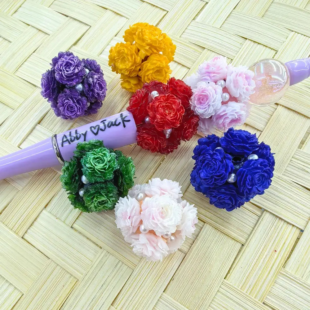 Roses and Pearls Clay DIY Fancy Beads