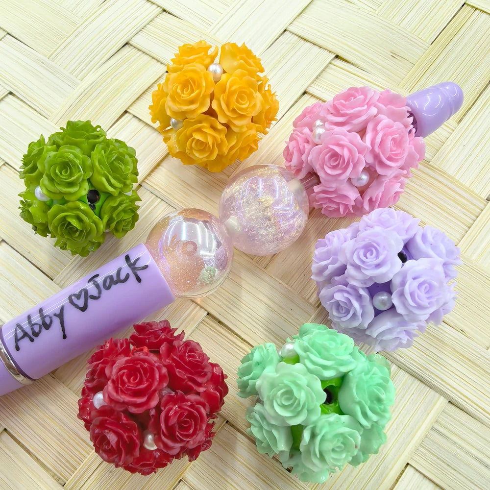Roses and Pearls Clay DIY Fancy Beads