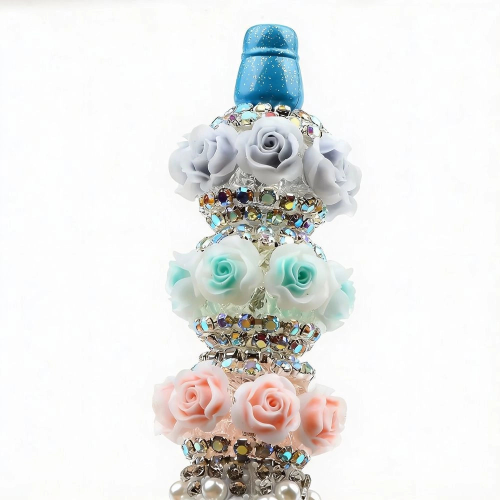 Roses and Rhinestone Chain Acrylic DIY Fancy Beads-Random Mix