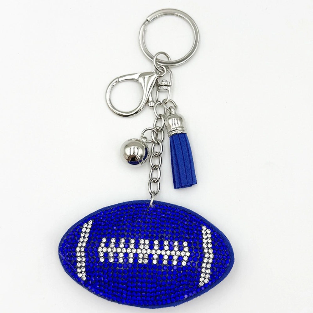 Rugby Rhinestone Keychain for DIY