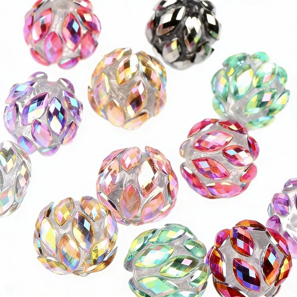 Shiny Horse's eye Acrylic DIY Fancy Beads-Random Mix