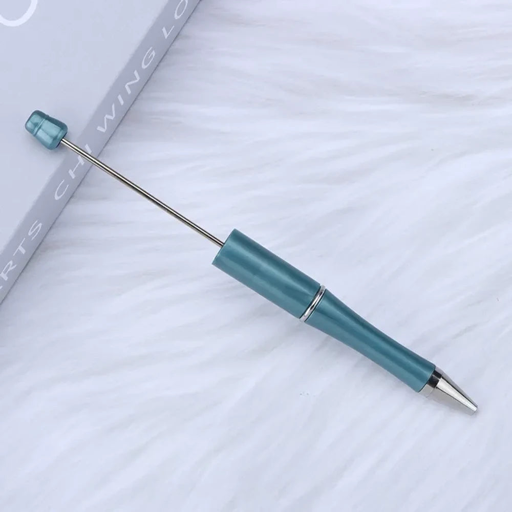 Solid Color Pearlescent Macaron Ombre Beadable Plastic Ballpoint Pen for DIY