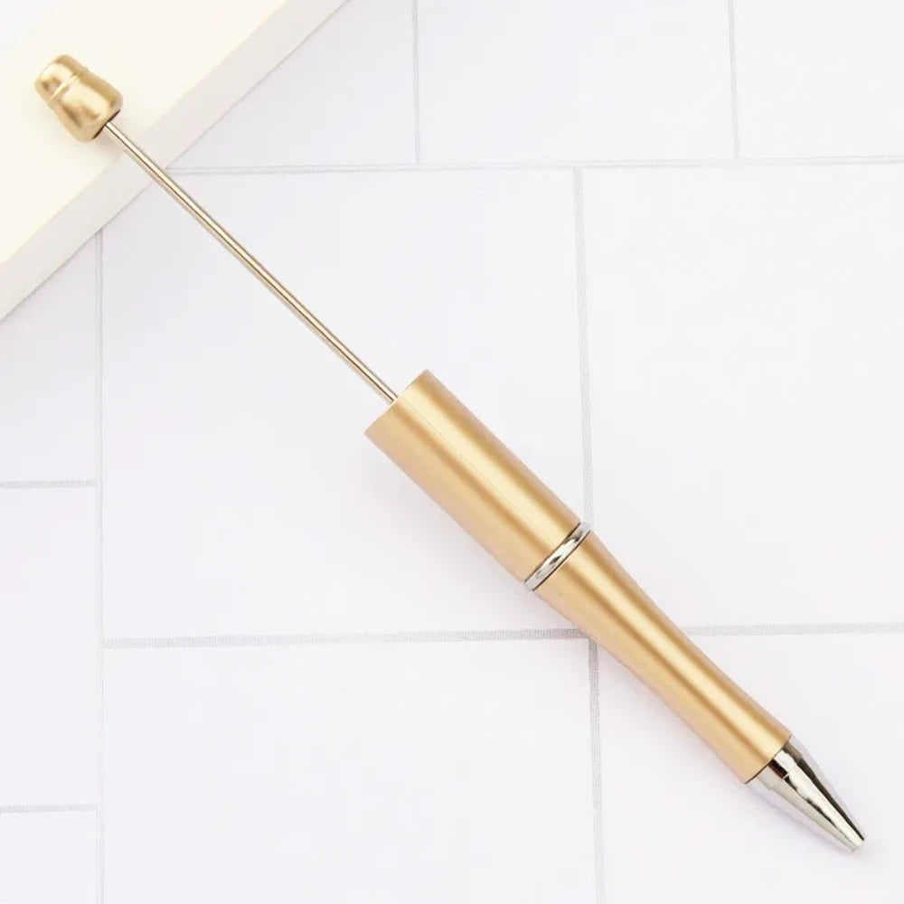 Solid Color Pearlescent Macaron Ombre Beadable Plastic Ballpoint Pen for DIY
