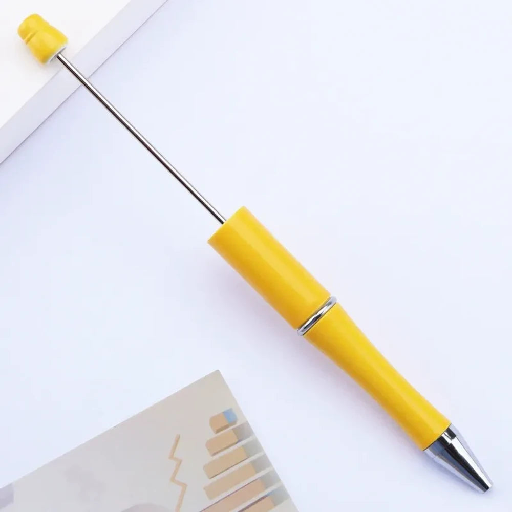 Solid Color Pearlescent Macaron Ombre Beadable Plastic Ballpoint Pen for DIY