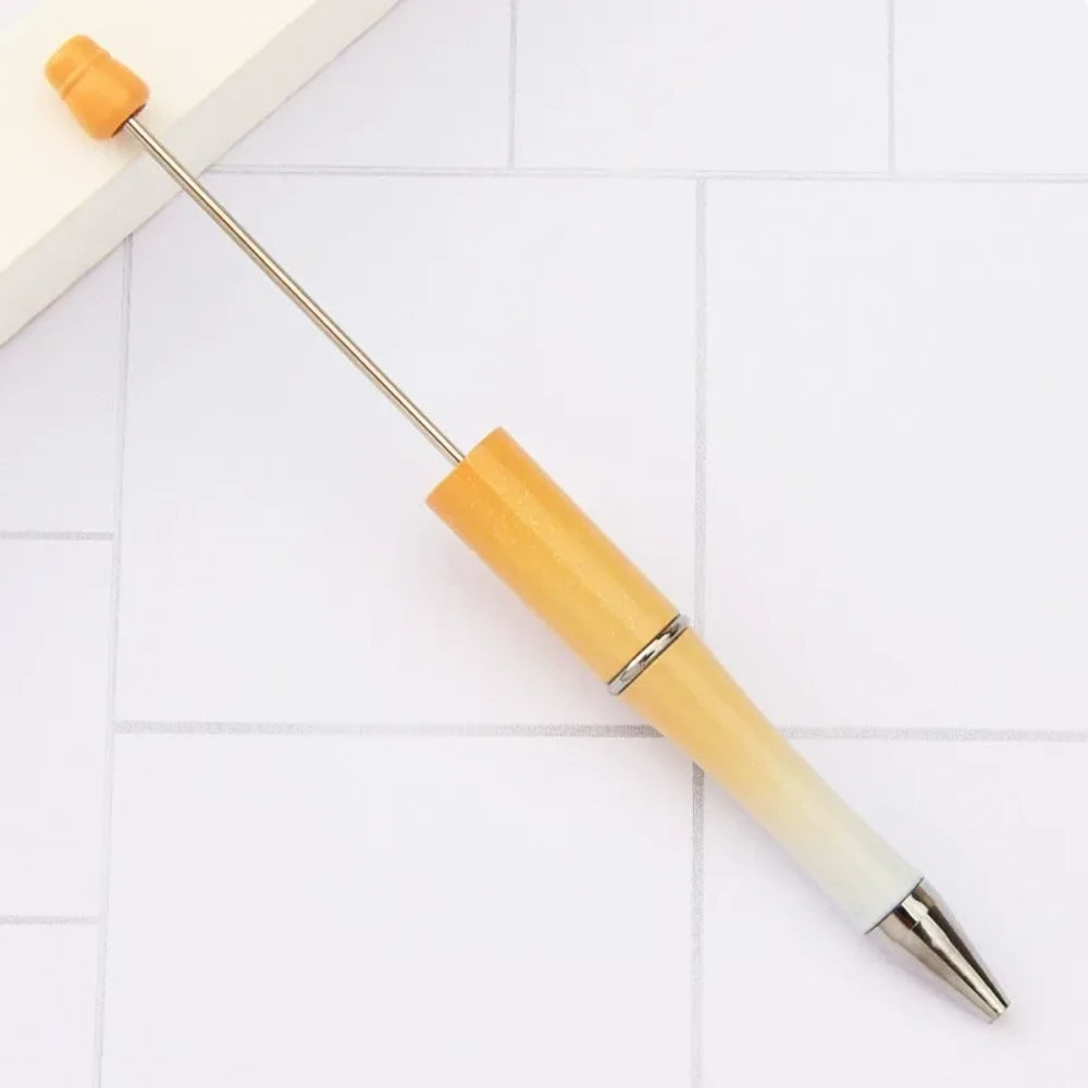 Solid Color Pearlescent Macaron Ombre Beadable Plastic Ballpoint Pen for DIY