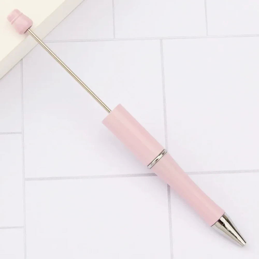 Solid Color Pearlescent Macaron Ombre Beadable Plastic Ballpoint Pen for DIY