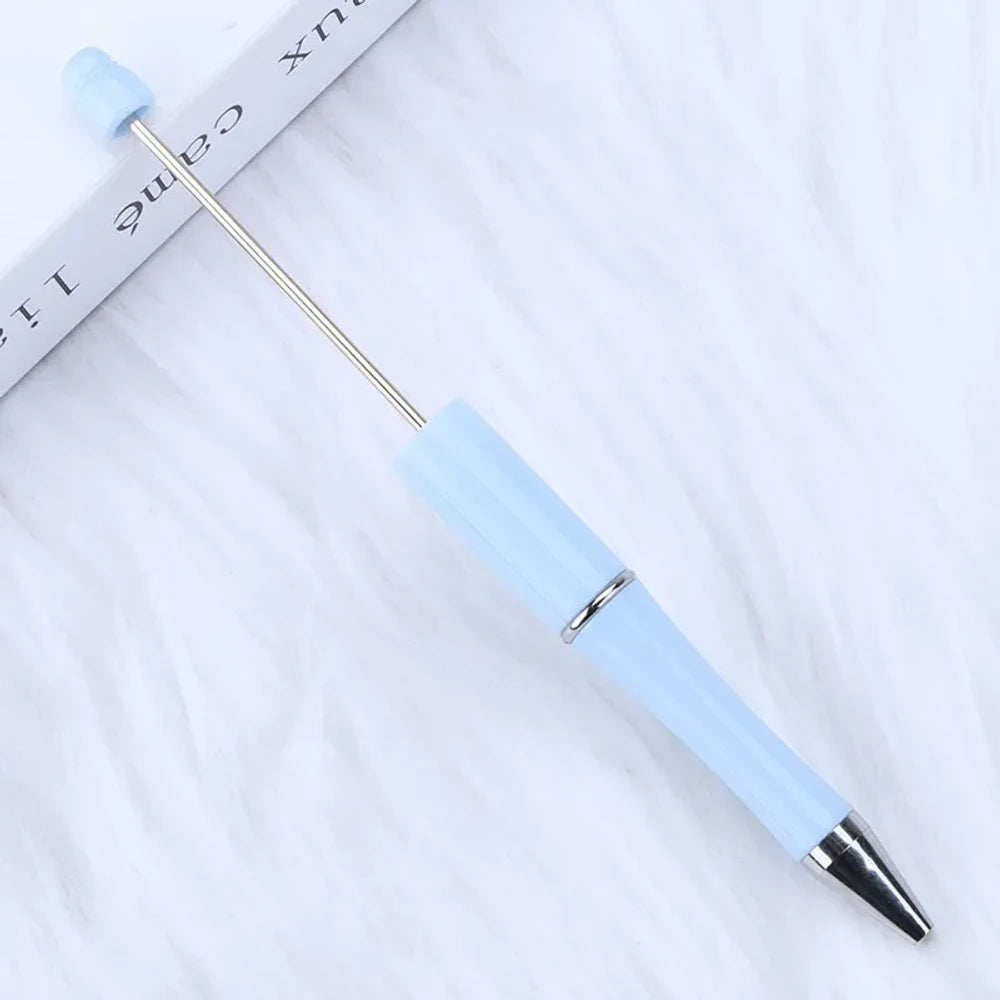 Solid Color Pearlescent Macaron Ombre Beadable Plastic Ballpoint Pen for DIY