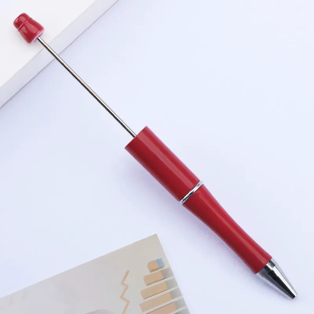 Solid Color Pearlescent Macaron Ombre Beadable Plastic Ballpoint Pen for DIY