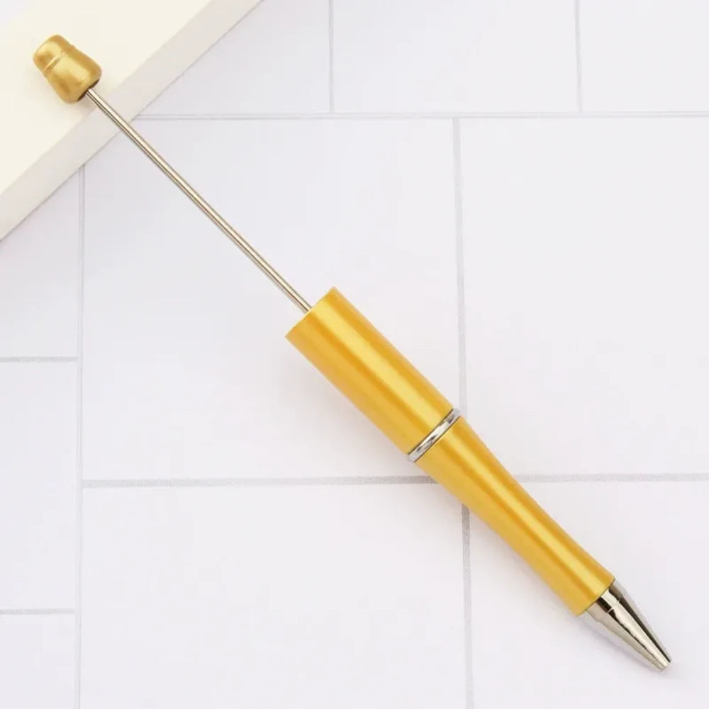 Solid Color Pearlescent Macaron Ombre Beadable Plastic Ballpoint Pen for DIY