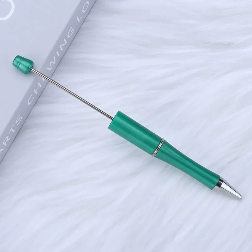 Solid Color Pearlescent Macaron Ombre Beadable Plastic Ballpoint Pen for DIY
