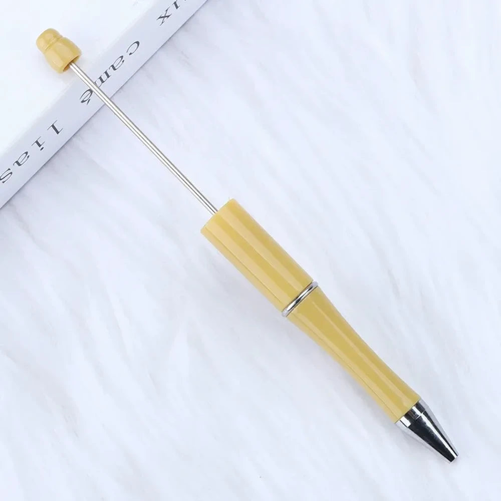 Solid Color Pearlescent Macaron Ombre Beadable Plastic Ballpoint Pen for DIY