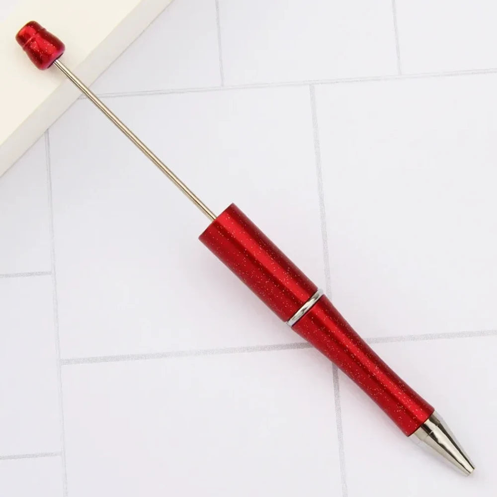 Solid Color Pearlescent Macaron Ombre Beadable Plastic Ballpoint Pen for DIY