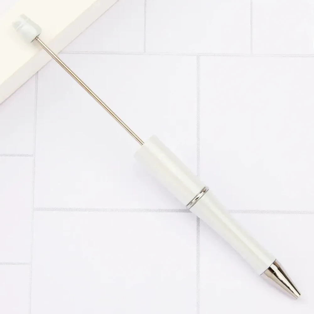 Solid Color Pearlescent Macaron Ombre Beadable Plastic Ballpoint Pen for DIY