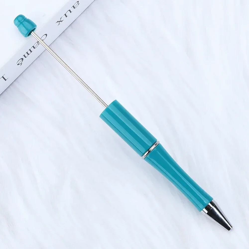Solid Color Pearlescent Macaron Ombre Beadable Plastic Ballpoint Pen for DIY
