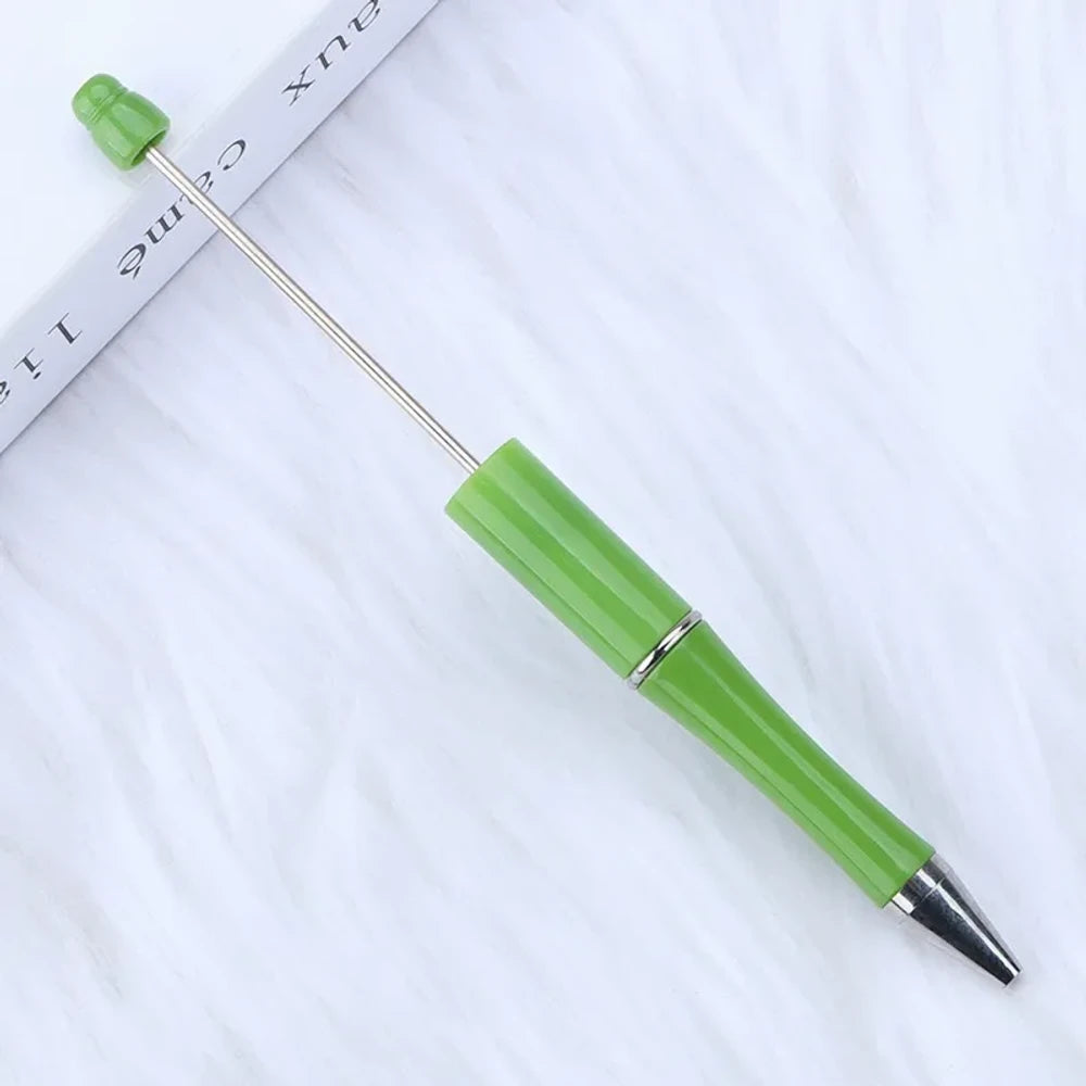 Solid Color Pearlescent Macaron Ombre Beadable Plastic Ballpoint Pen for DIY